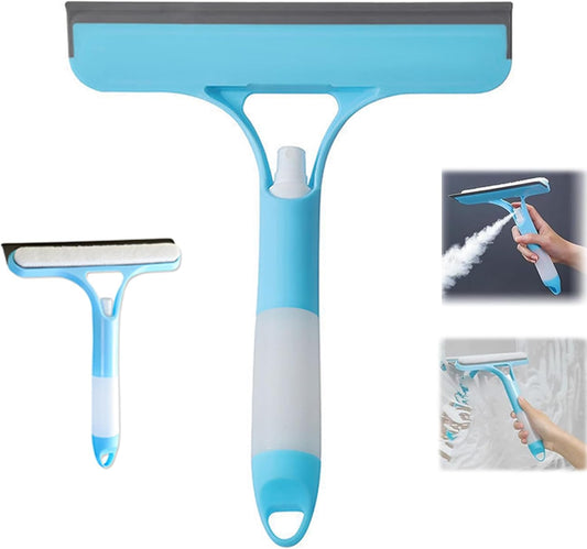 Car Glass Cleaning Wiper 3 In 1 Car Door Window Windshield Cleaner Squeegee with Spray Bottle for Car Home Washing Tool