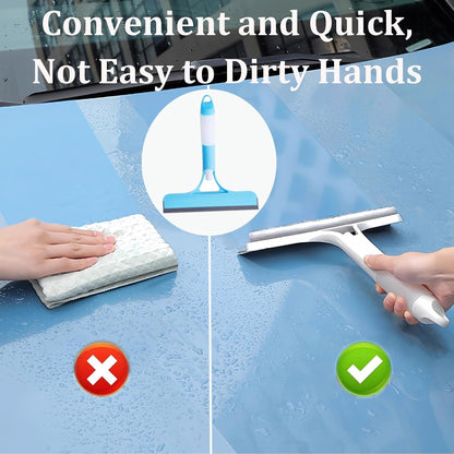 Car Glass Cleaning Wiper 3 In 1 Car Door Window Windshield Cleaner Squeegee with Spray Bottle for Car Home Washing Tool